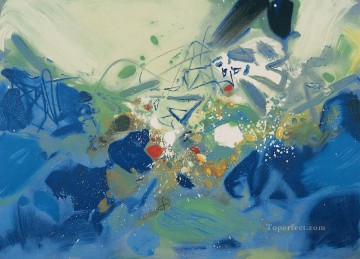 Chinese Abstract Painting - Blue fluctuations ZDQ China Abstract